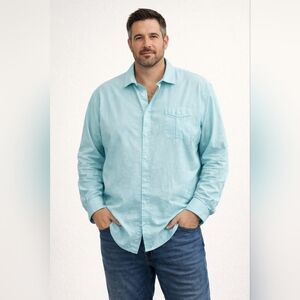 NWT Daniel Cremieux Aqua Cotton Button Down Shirt - Versatile! Men's Sz XXL